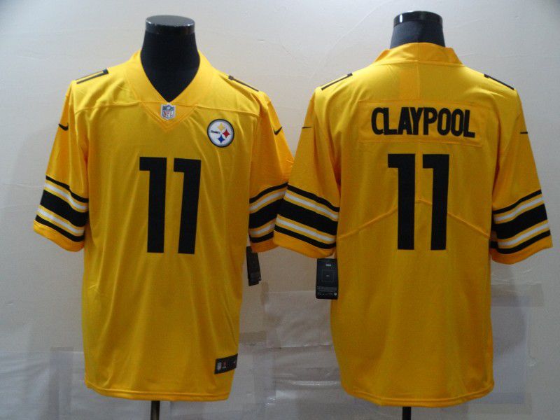 Men Pittsburgh Steelers #11 Claypool Yellow Nike Vapor Untouchable Limited 2020 NFL Nike Jerseys->tennessee titans->NFL Jersey